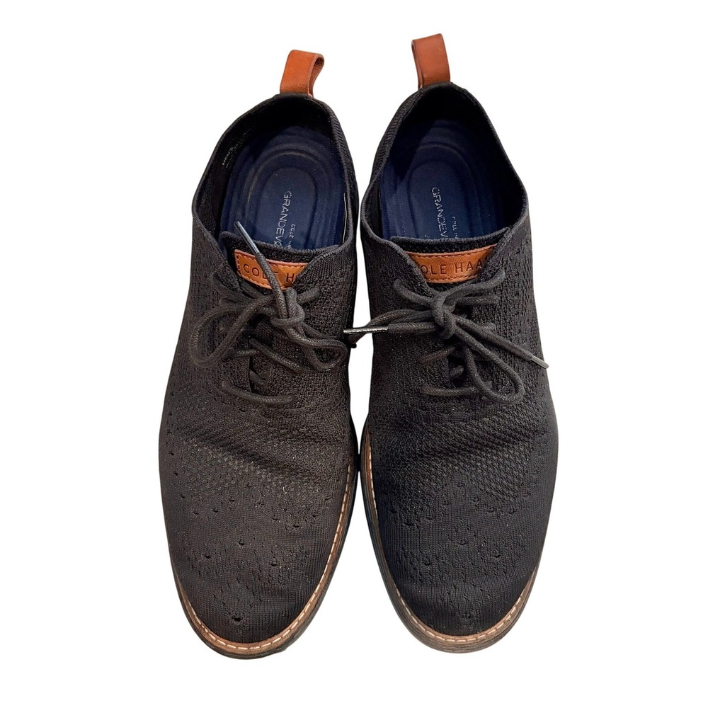 Cole Haan GrandEvolution Stitchlite Wingtip Oxford Black Shoes Mens SIZE 9.5